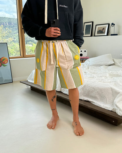 Esvedra Shorts Beige/Green