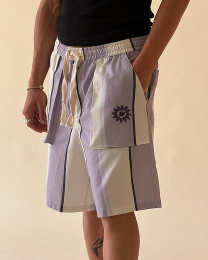 Esvedra Shorts White/Purple