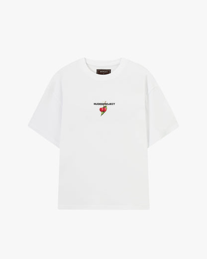 Locally Hated Cherry Tee White