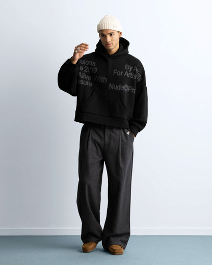 Location Boxy Hoodie Ash