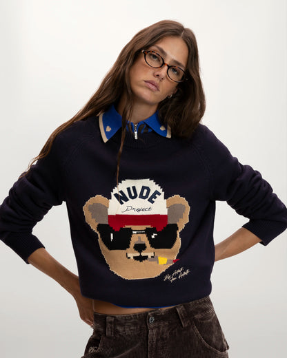 Teddy Knit Blue