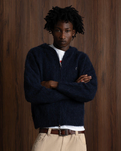 Alpachino Zip-Up Knit Navy