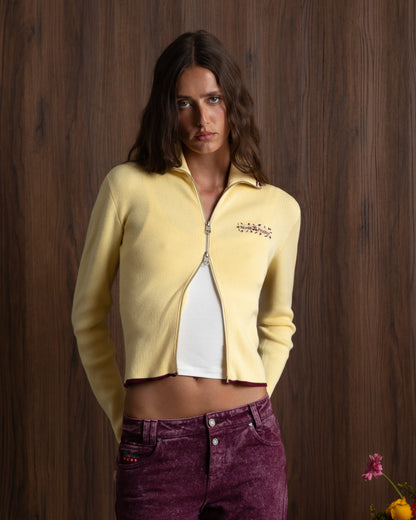 Kiddo Full-Zip Knit Yellow