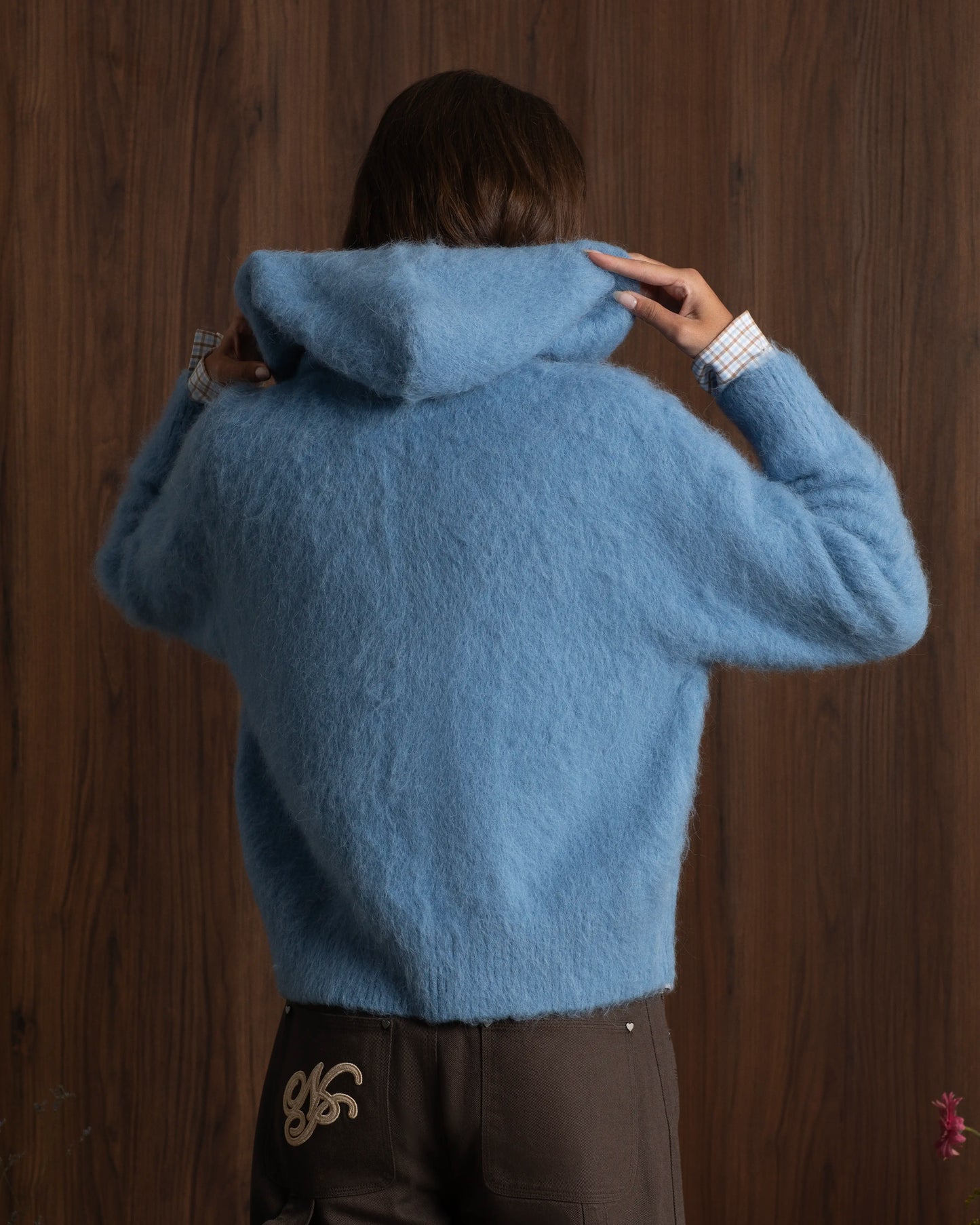 Alpachino Knit Zip-Up Blue