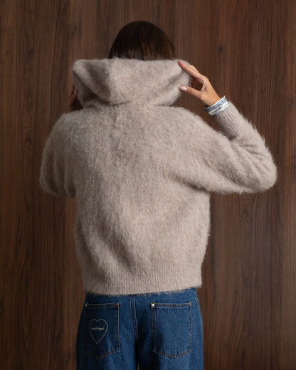 Alpachino Zip-Up Knit Beige
