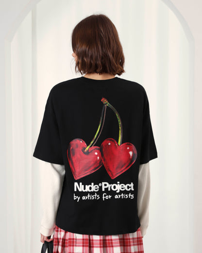 Juicy Cherry Tee Black