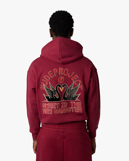Swans Hoodie Burgundy