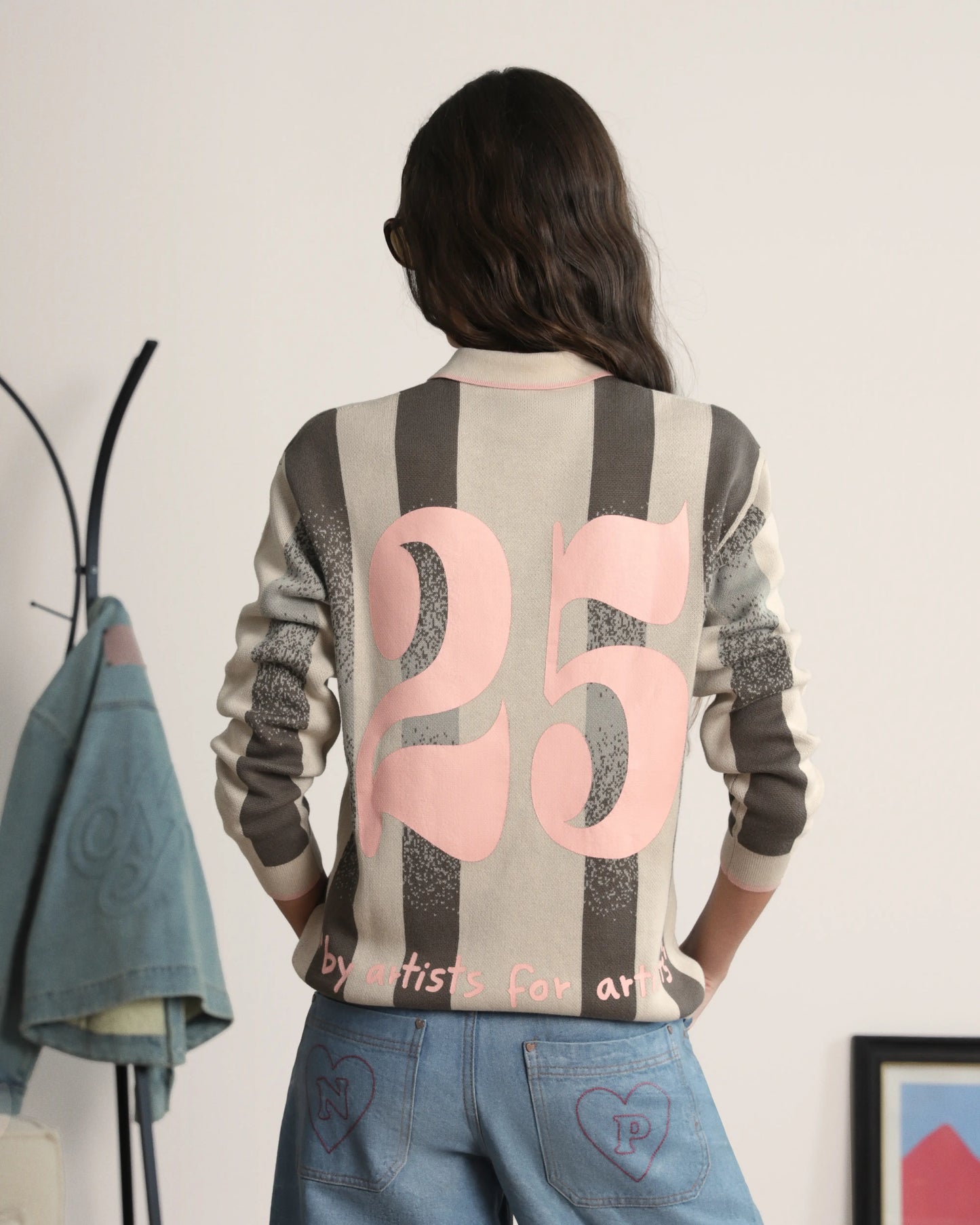 Vizcaya Football Polo Knit Grey