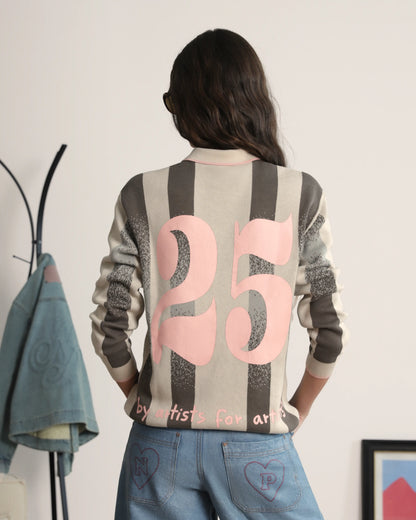 Vizcaya Football Polo Knit Grey