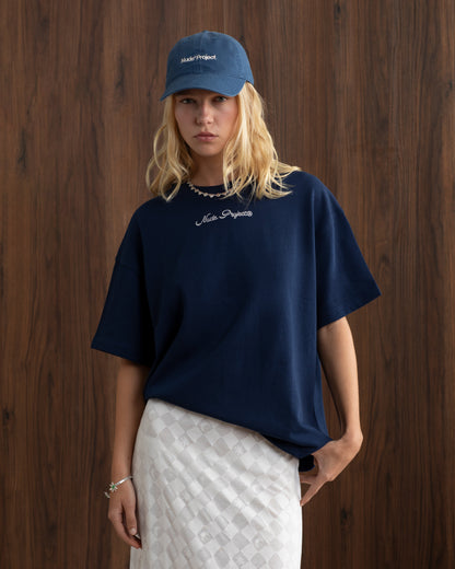 Peach Tee Navy