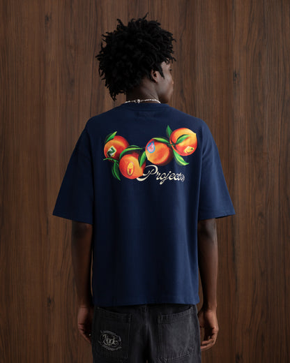 Peach Tee Navy