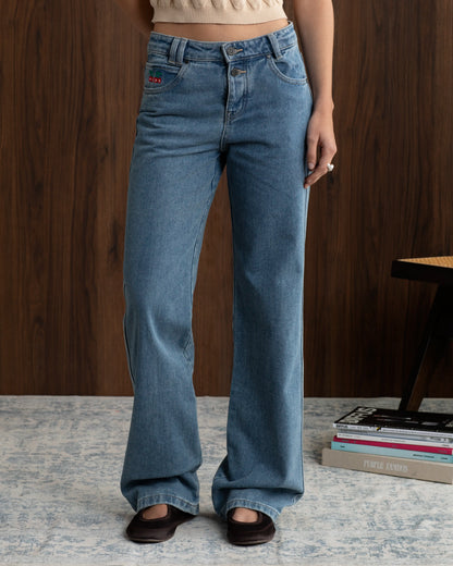Basic Straight Jeans Blue