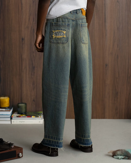 Old baggy demin dirty wash
