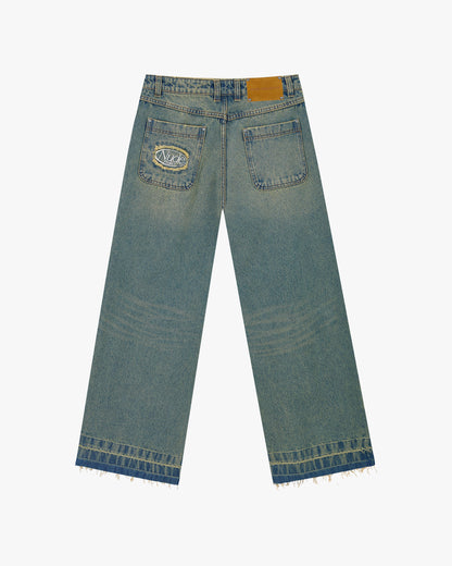 Old baggy demin dirty wash