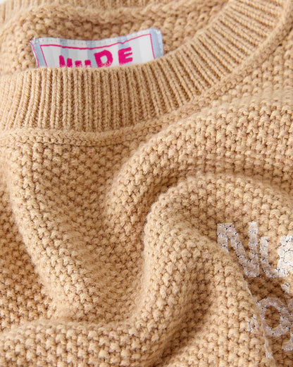 Reversed Seams Knit Brown