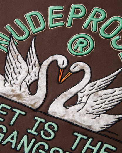 Swans Hoodie Brown