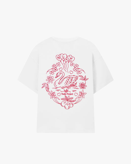 Swan Garden Tee White