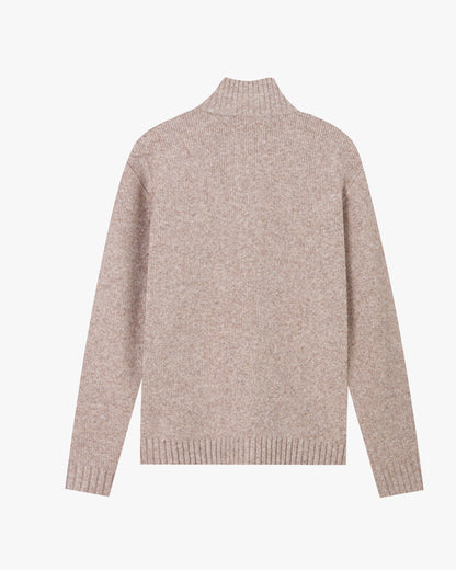 Sweet Zip-up Knit Beige