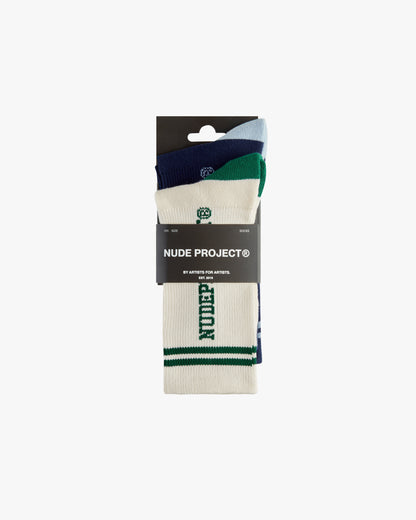 VARSITY SOCKS OFF-WHITE/NAVY