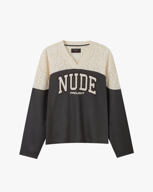 Baller Neck Long-Sleeve Tee Brown