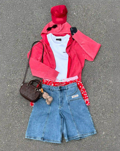 Updown Denim Shorts